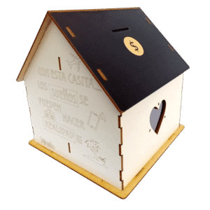3006_negra Alcancia House Bonetto en MDF en colores