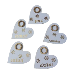 7008 PORTAVELAS CORAZON WHITE
